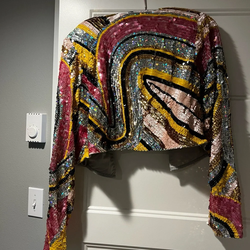 Abstract Statement Sequin Jacket - Picture 4 of 4